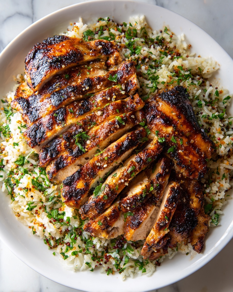 Chicken with Garlic Parmesan Rice Recipe - Recipe Image