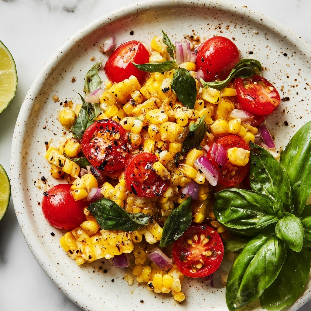 Charred Corn Delight with Feta and Fresh Herbs Recipe - Recipe Image