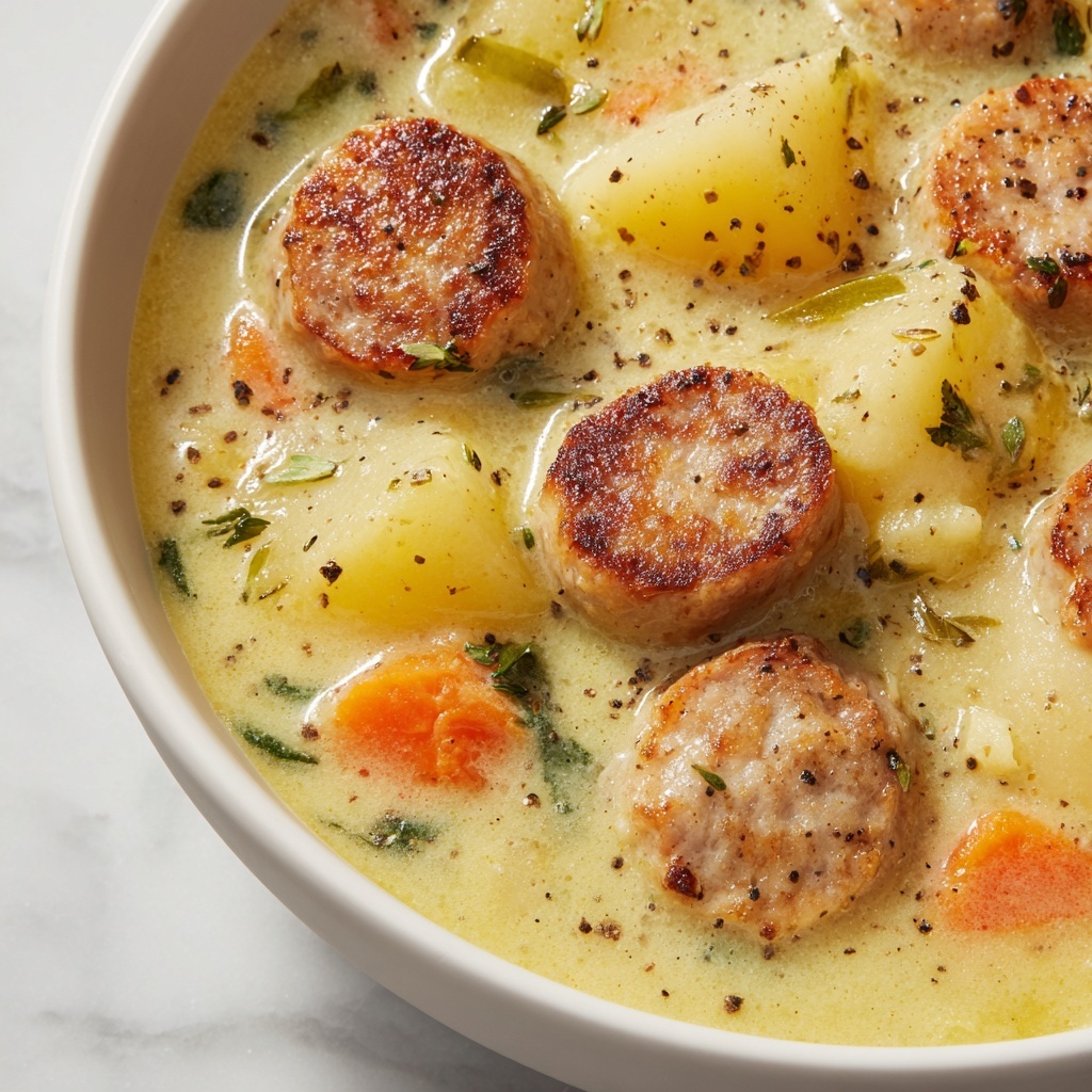 Creamy Sausage and Potato Soup Recipe - Recipe Image