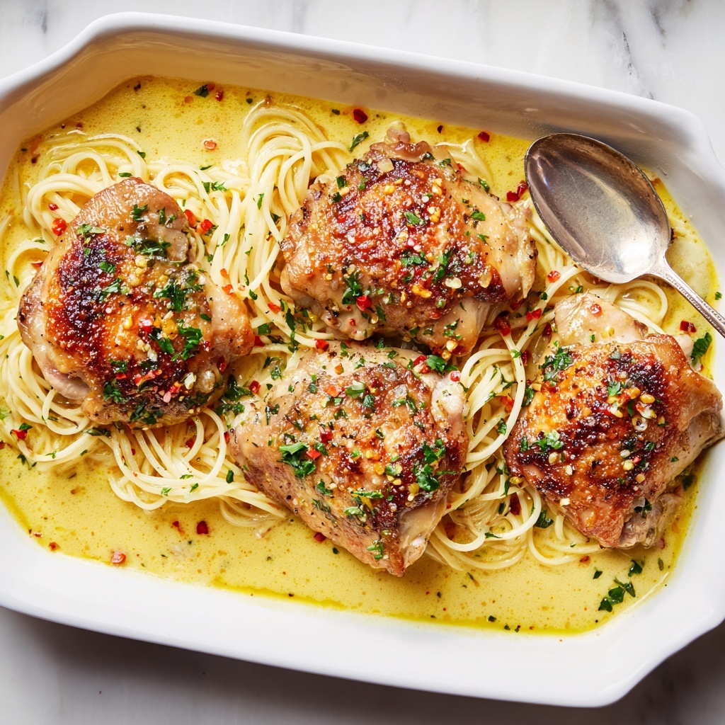 Crock Pot Angel Chicken with Creamy Italian Sauce and Angel Hair Pasta Recipe - Recipe Image