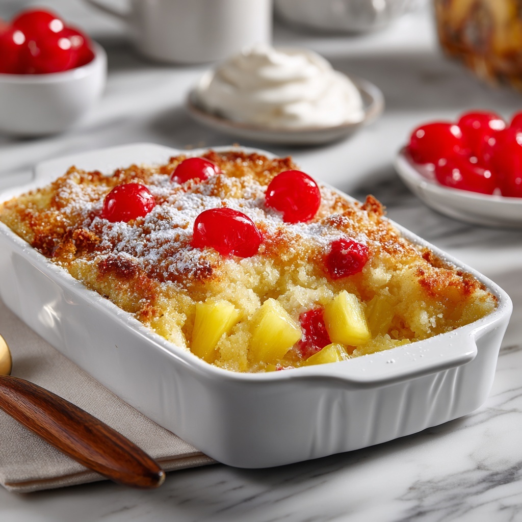 Cherry Pineapple Dump Cake Recipe - Recipe Image