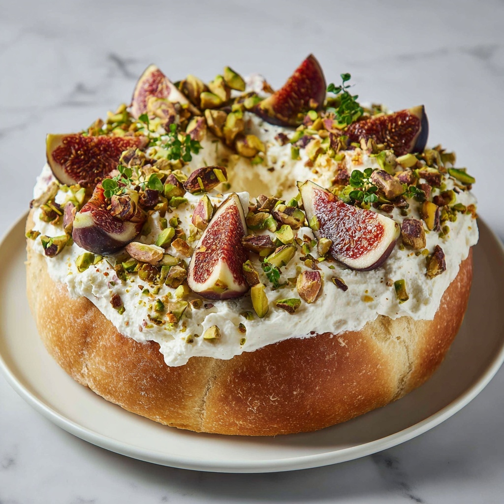 Fig, Goat Cheese & Pistachio Wreath Recipe - Recipe Image