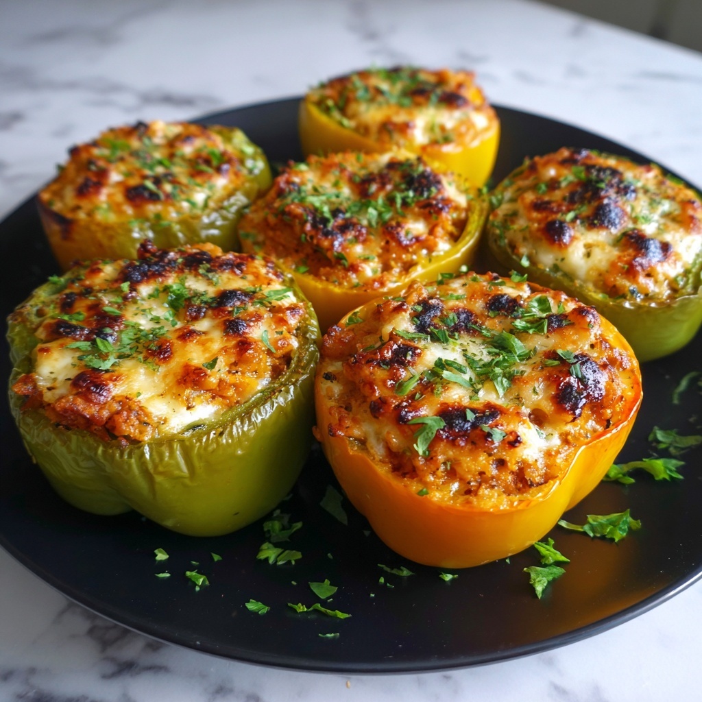Buffalo Chicken Stuffed Peppers Recipe - Recipe Image