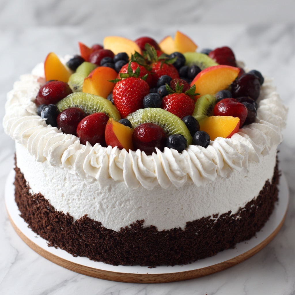 Brownie Fruit Pizza Recipe - Recipe Image