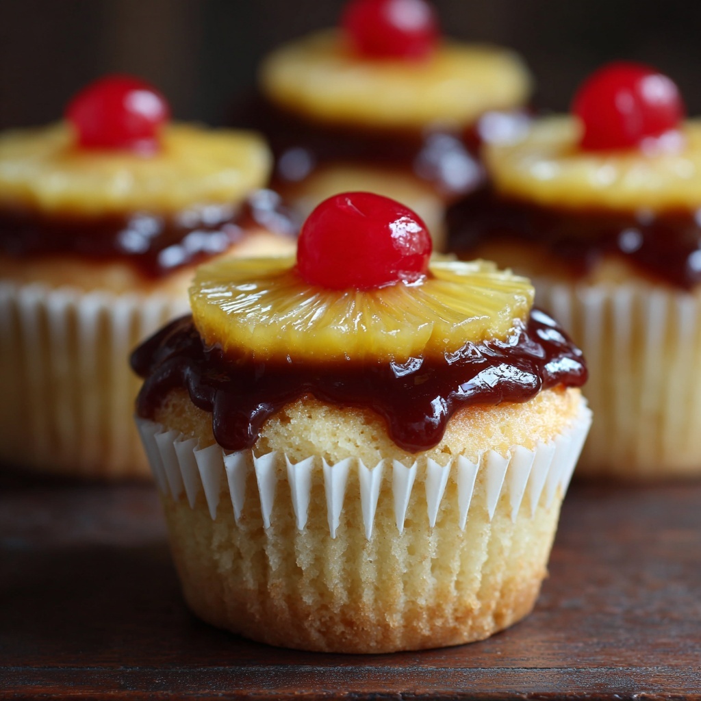 Pineapple Upside-Down Cupcakes Recipe - Recipe Image