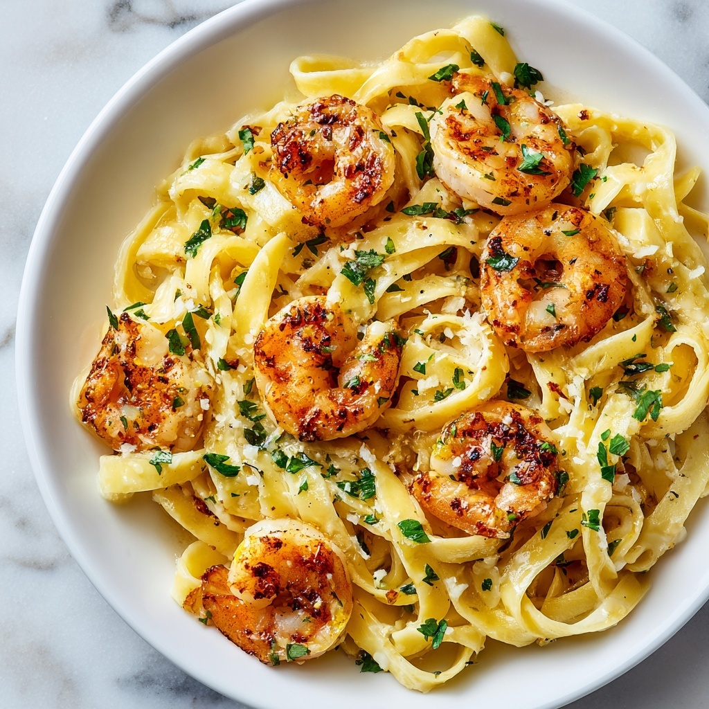 Creamy Tuscan Shrimp Linguine Recipe - Recipe Image