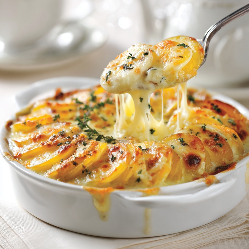 Easy Cheesy Scalloped Potatoes Recipe - Recipe Image
