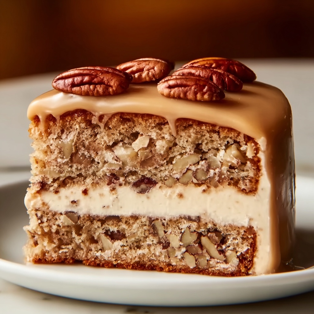 Pecan Caramel Layer Cake Recipe - Recipe Image