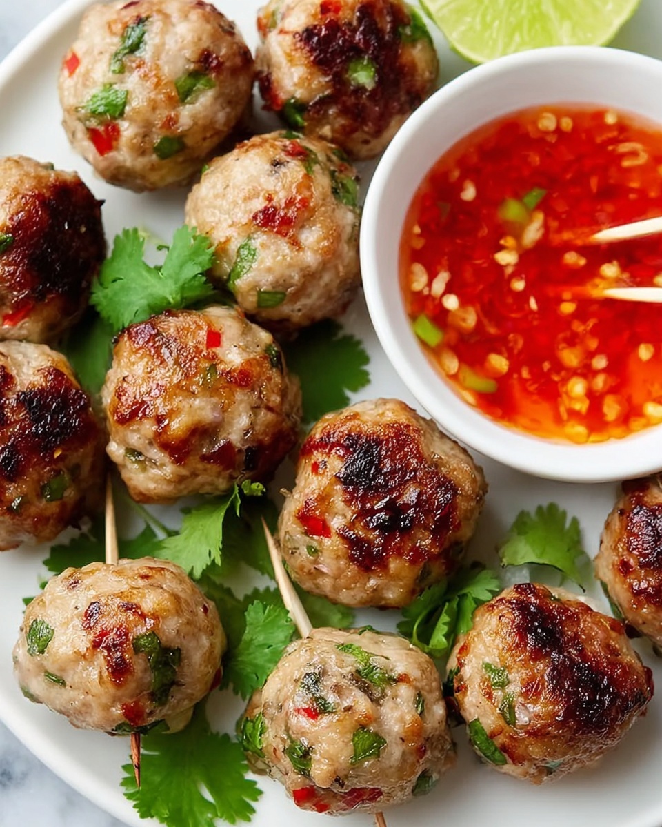 Spicy Baked Shrimp Balls with Sweet Chili Sauce Recipe - Recipe Image