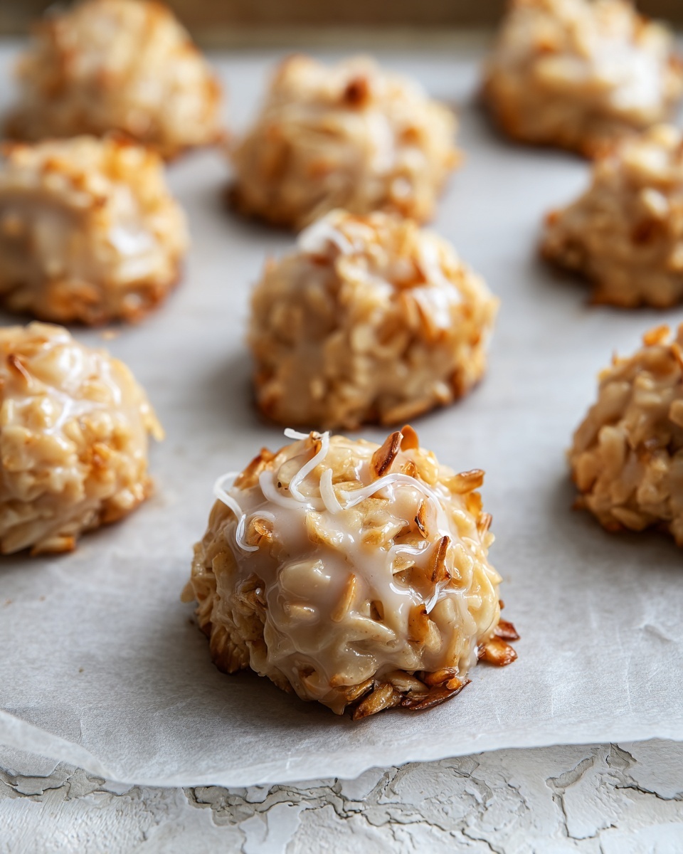 No-Bake Coconut Praline Cookies Recipe - Recipe Image