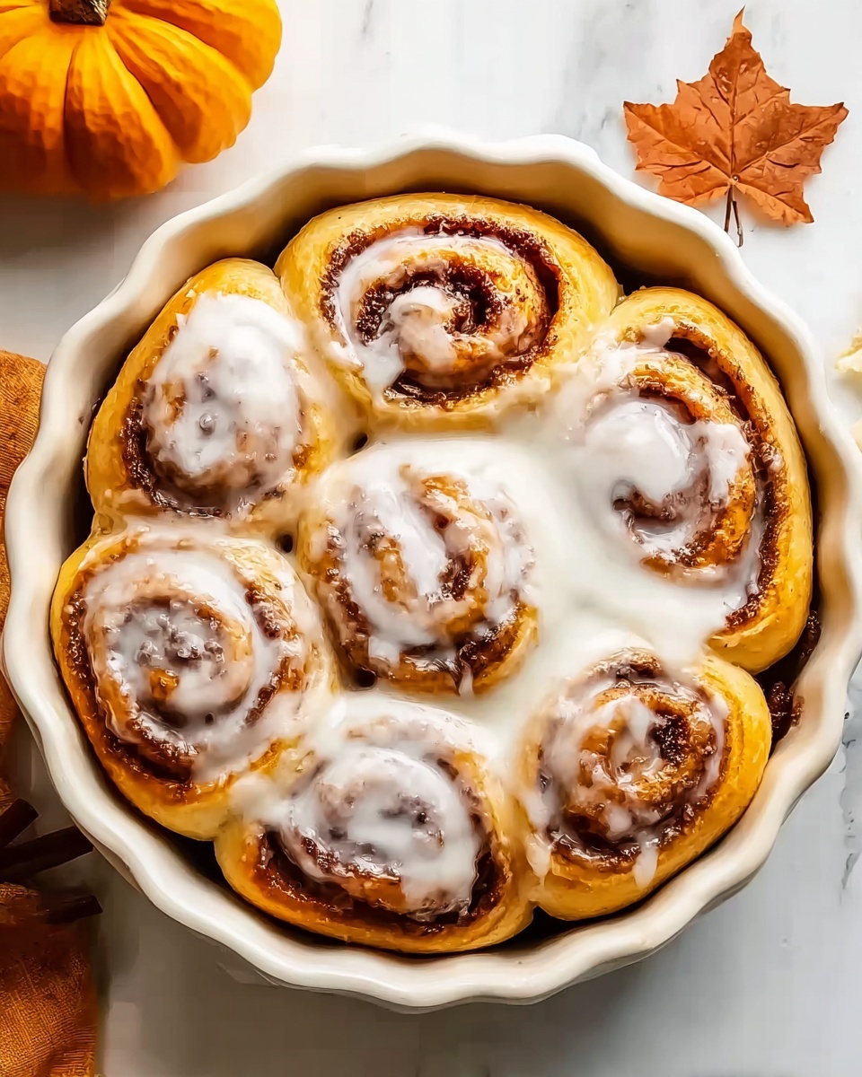 Pumpkin Cream Cheese Cinnamon Rolls Recipe - Recipe Image
