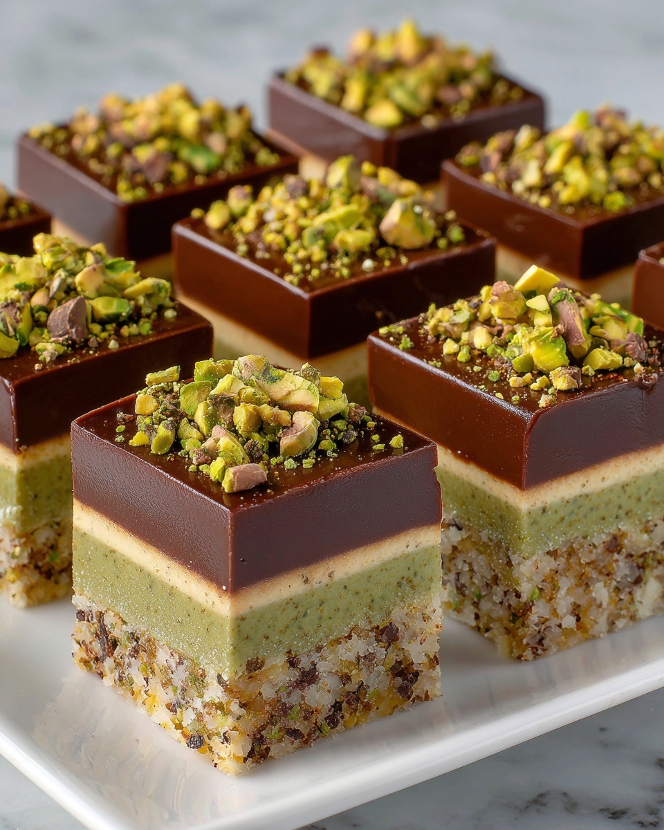 Pistachio Kunafa Brownie Recipe - Recipe Image