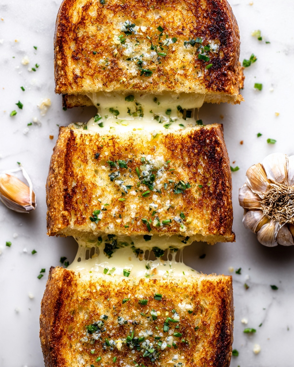 Garlic Bread Grilled Cheese Recipe - Recipe Image