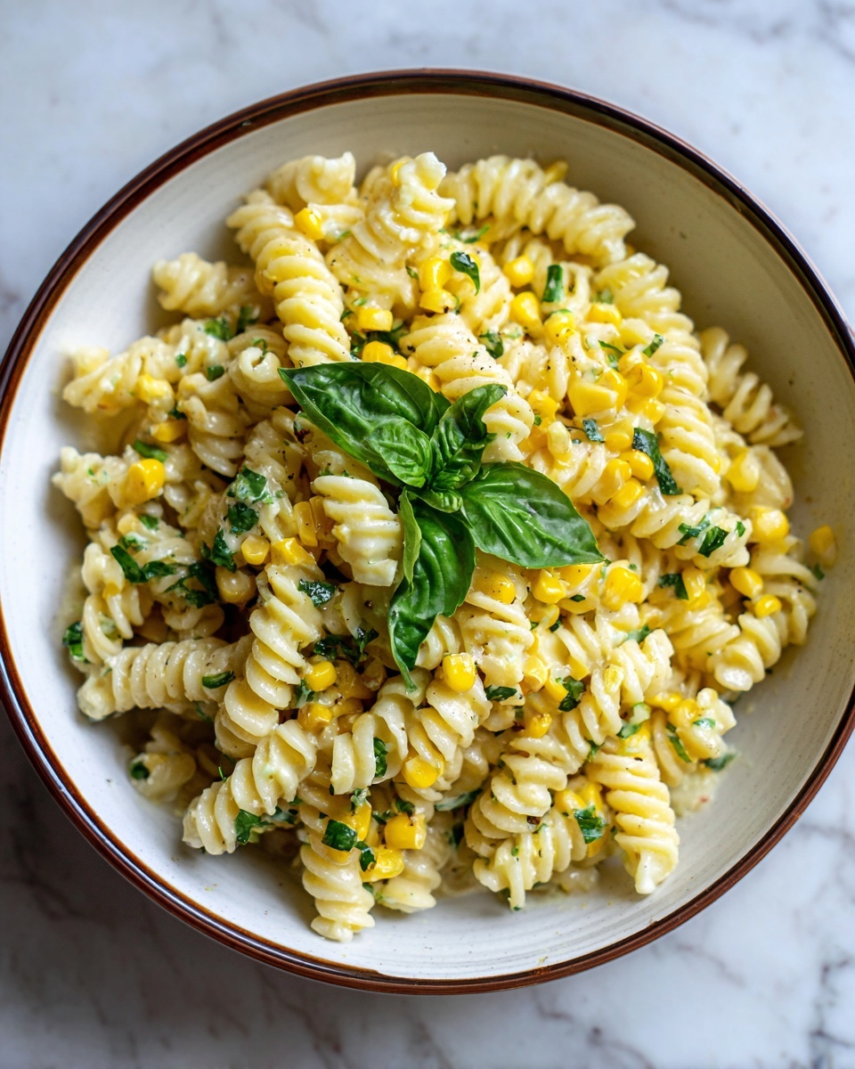 Creamy Street Corn Pasta Salad Recipe - Recipe Image
