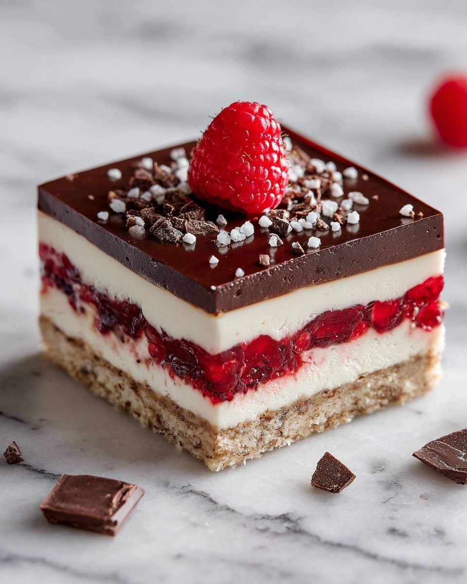 Dark Chocolate Raspberry Bars Recipe - Recipe Image