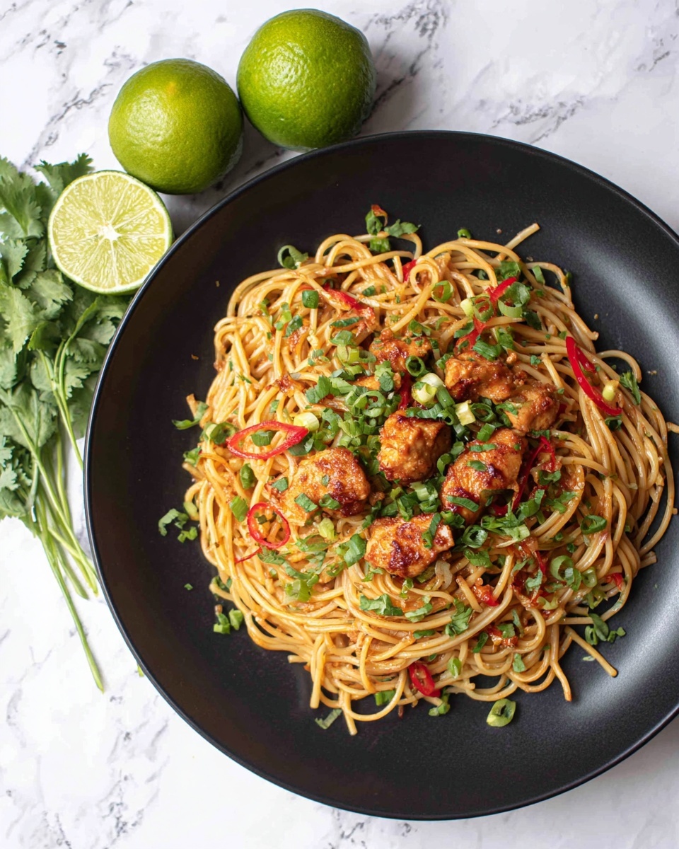 Chili Garlic Chicken Stir-Fry with Asian Noodles Recipe - Recipe Image