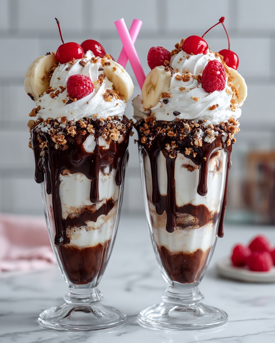 Banana Split Milkshakes Recipe - Recipe Image