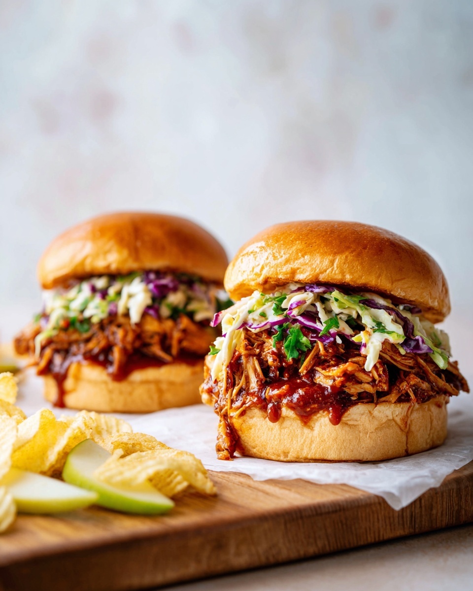 Crockpot BBQ Pulled Chicken Sandwiches Recipe - Recipe Image