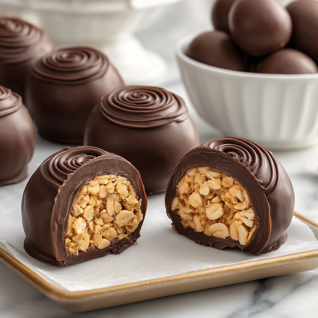 Peanut Butter Balls with Rice Krispies Recipe - Recipe Image