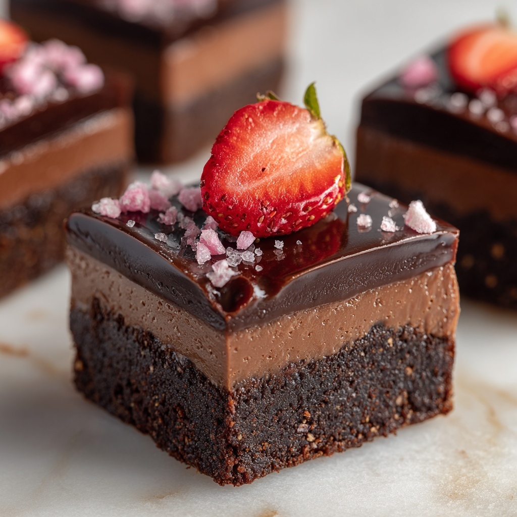 Chocolate Covered Strawberry Brownies Recipe - Recipe Image