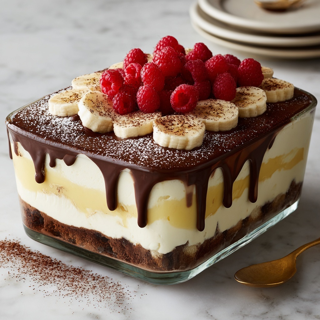 No Bake Banana Split Dessert Recipe - Recipe Image