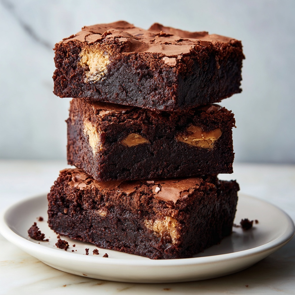 Peanut Butter Stuffed Brownies Recipe - Recipe Image