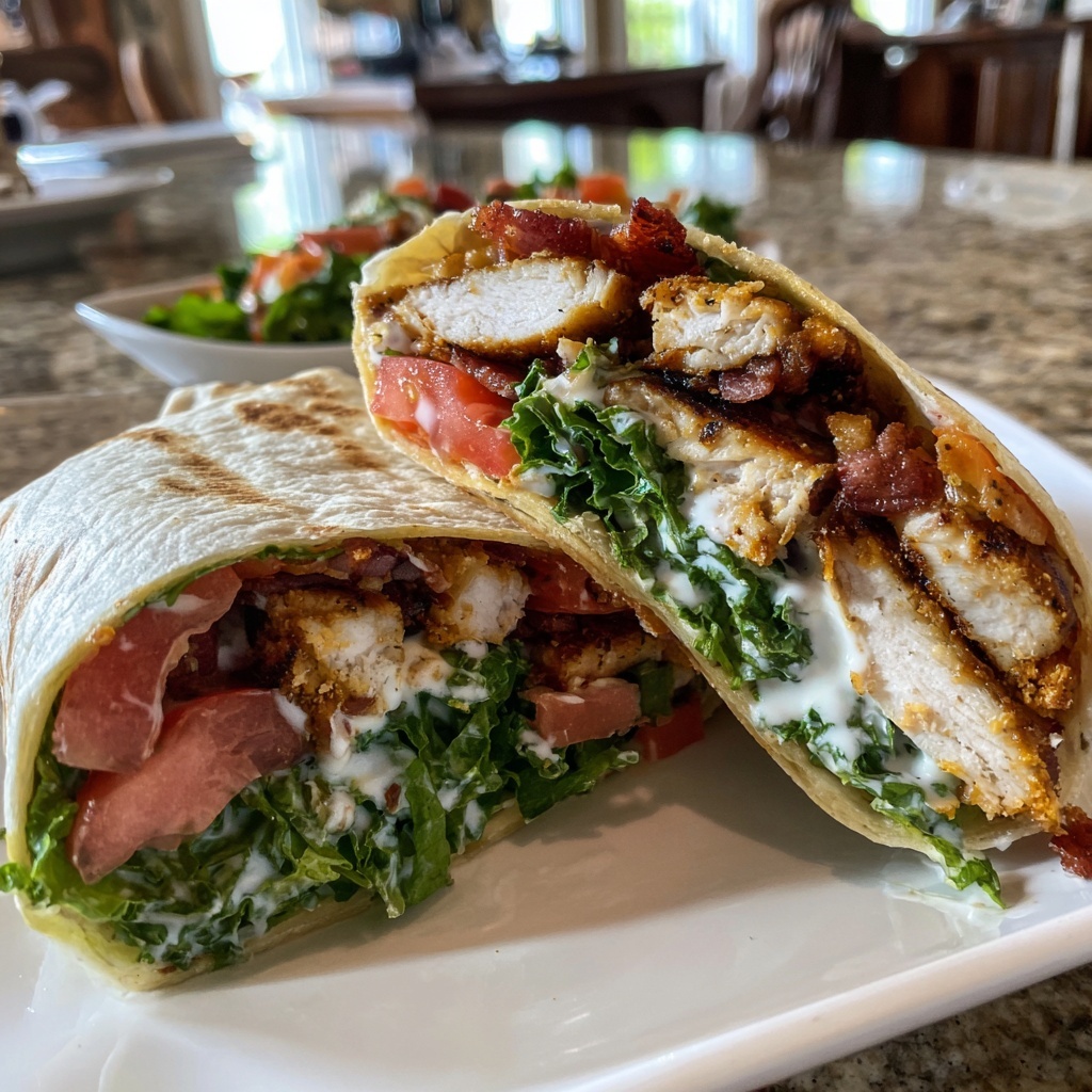 Turkey Ranch Club Wrap Recipe - Recipe Image
