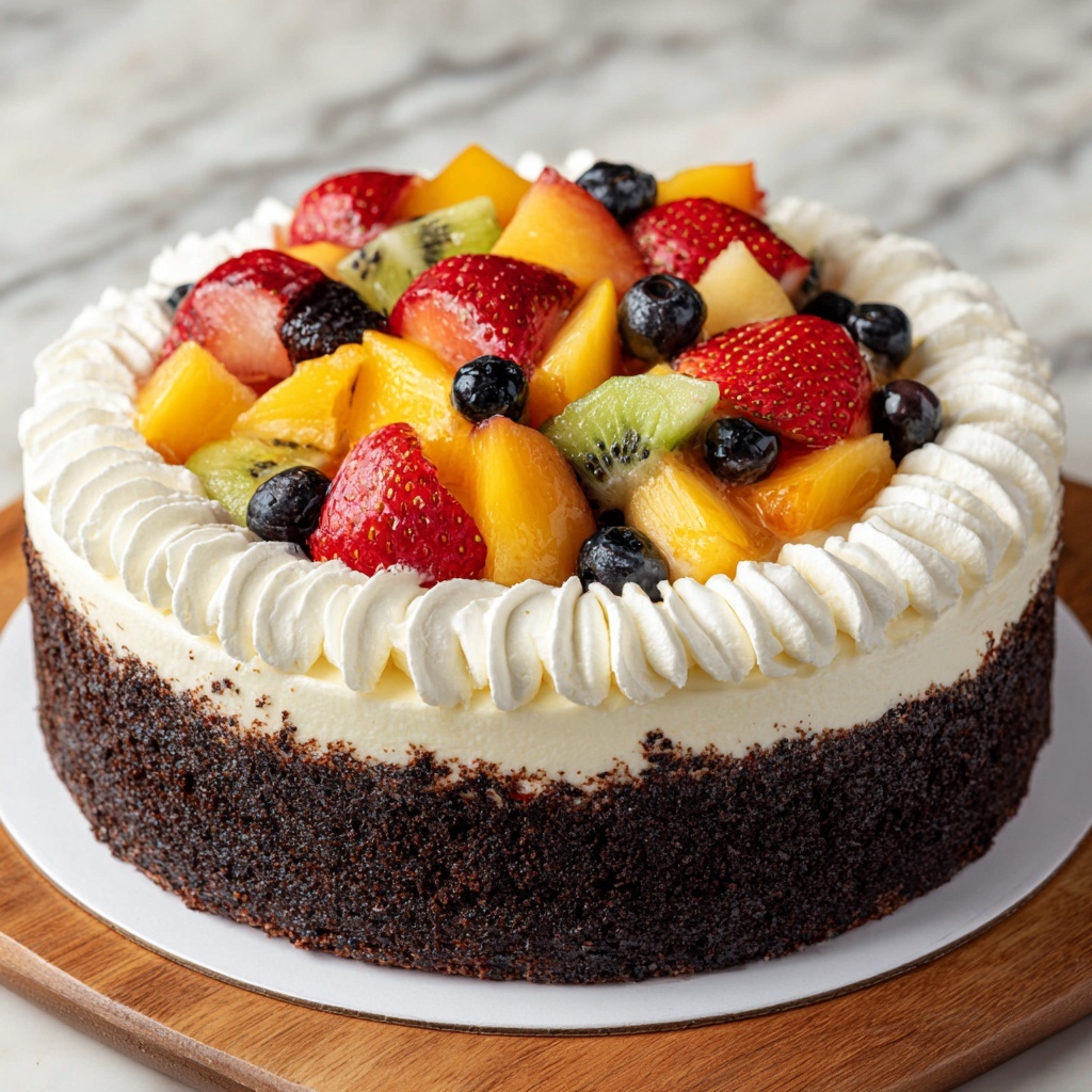 Brownie Fruit Pizza Recipe - Recipe Image