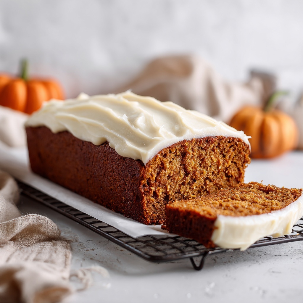 Pumpkin Bread with Cream Cheese Frosting Recipe - Recipe Image