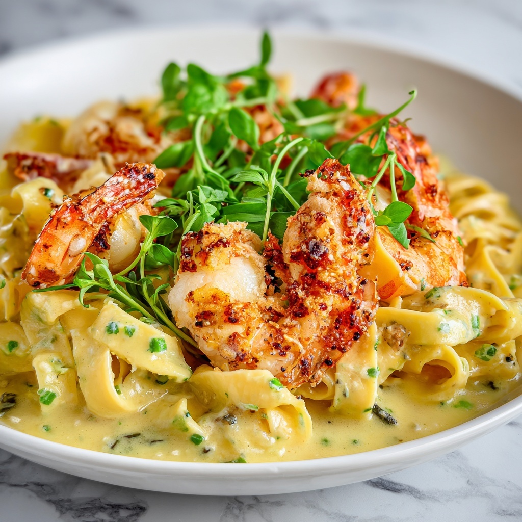 Creamy Tuscan Shrimp Linguine Recipe - Recipe Image