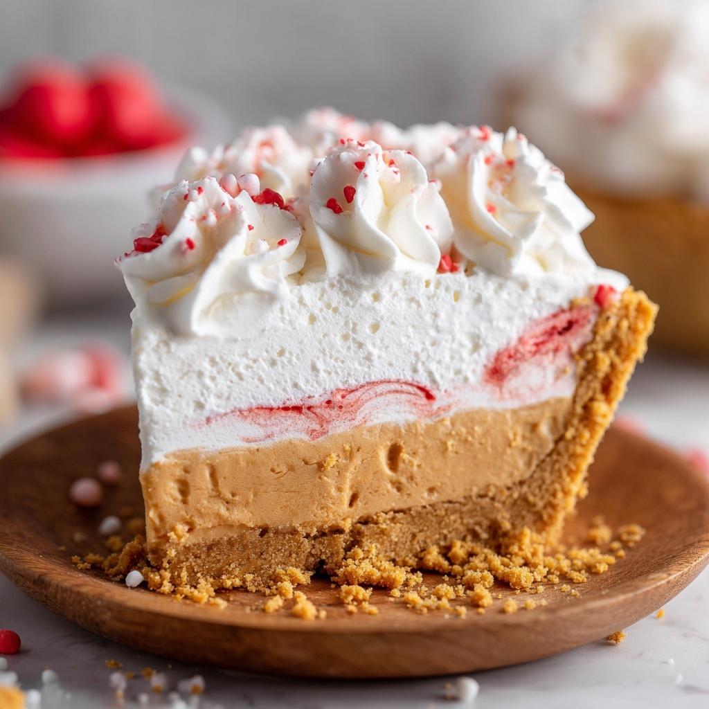 No-Bake Candy Cane Pie Recipe - Recipe Image