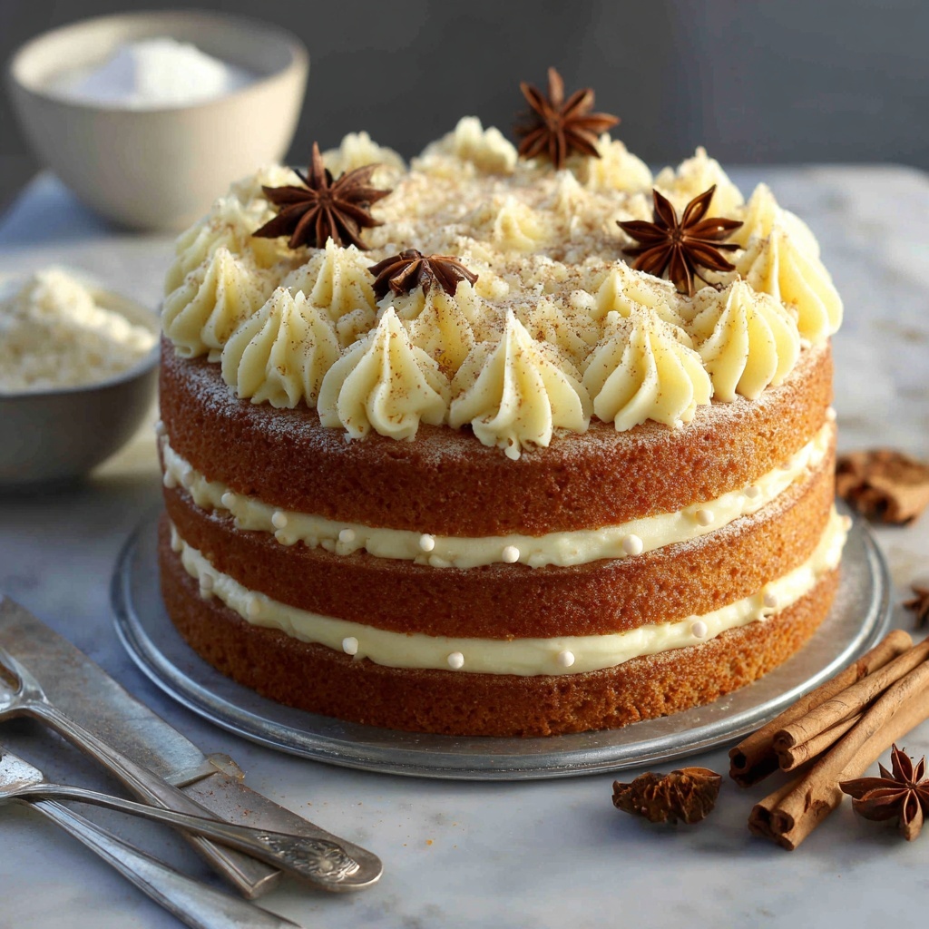 Chai Cake with Cream Cheese Frosting Recipe - Recipe Image