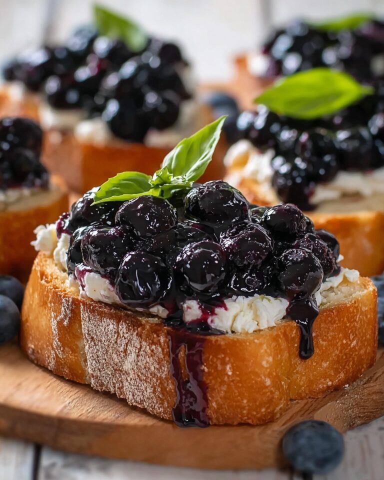 Balsamic Blueberry Goat Cheese Crostinis Recipe