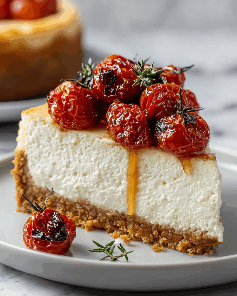 Savory Cheesecake with Roasted Tomato Jam and Parmesan Crust Recipe