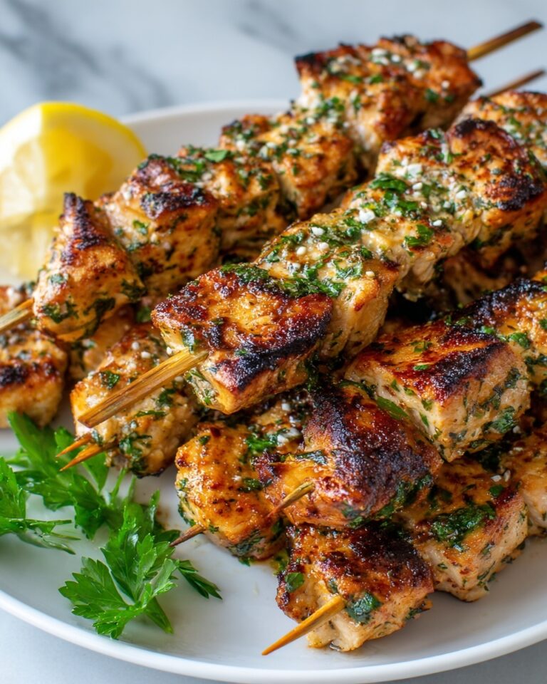 Garlic Parmesan Chicken Skewers Recipe