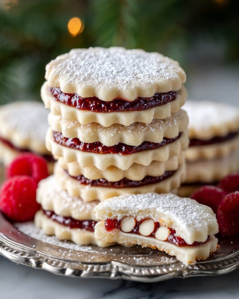 Raspberry-Filled Almond Snow Cookies – Festive Treat Recipe
