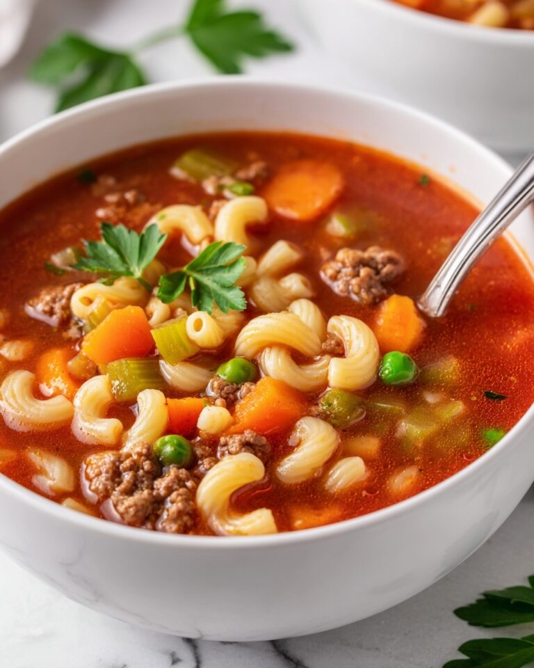 Beef and Macaroni Soup Recipe