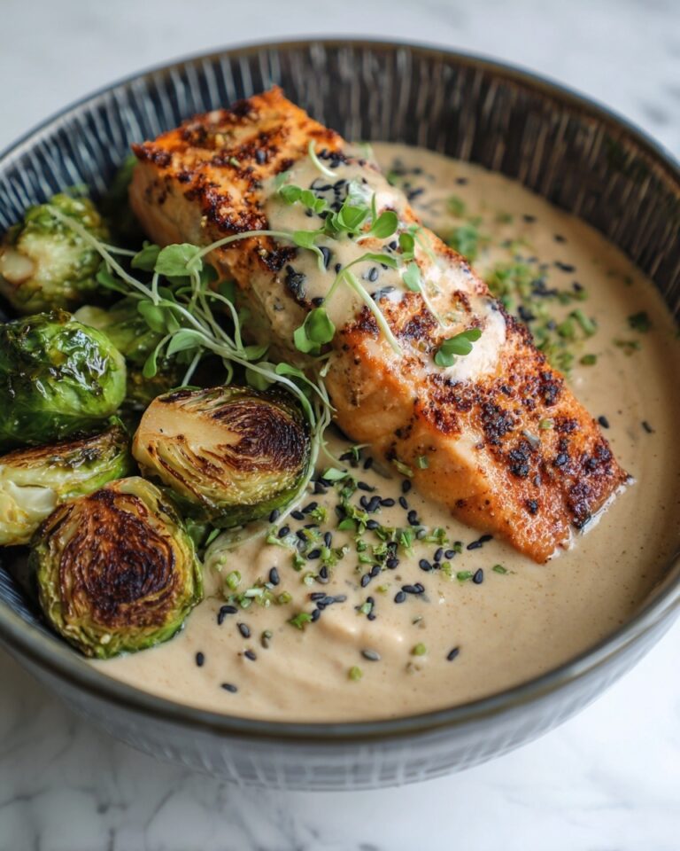 Teriyaki Salmon Bowls with Crispy Brussels Sprouts Recipe