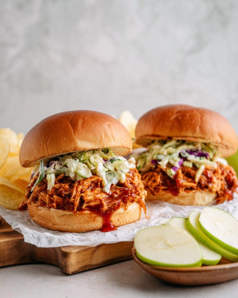 Crockpot BBQ Pulled Chicken Sandwiches Recipe