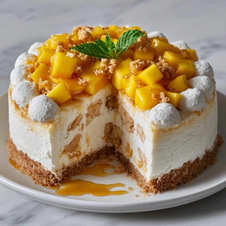 Unbaked Cheese and Mango Cake Recipe