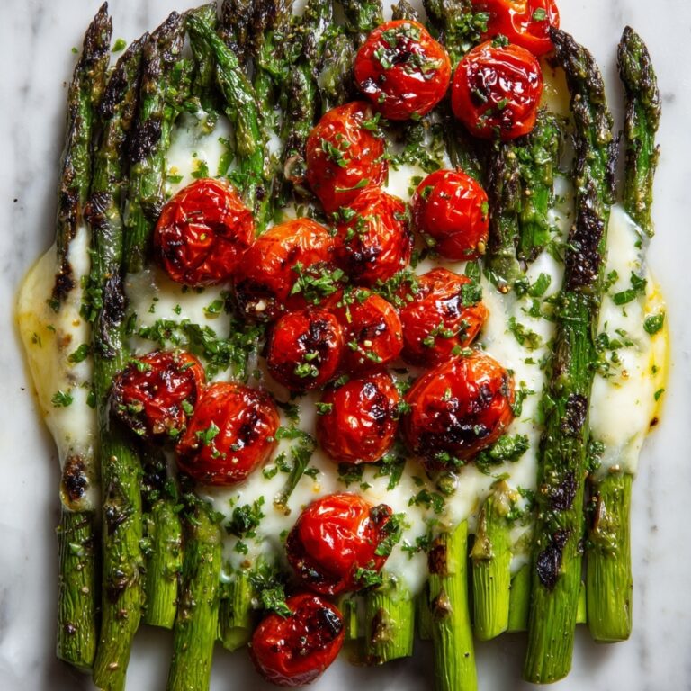 Parmesan Roasted Asparagus with Tomatoes & Balsamic Recipe