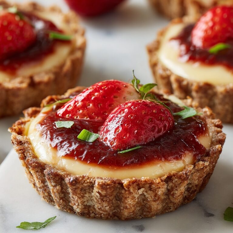 Strawberry Honey Custard Tarts with Lemon Curd Recipe