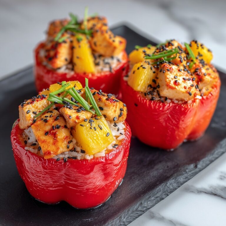 Teriyaki Pineapple Chicken & Rice Stuffed Peppers Recipe