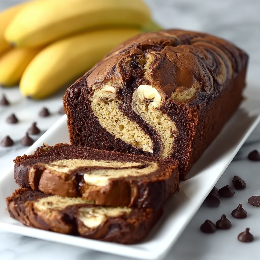 Chocolate Marble Banana Bread Recipe - Recipe Image