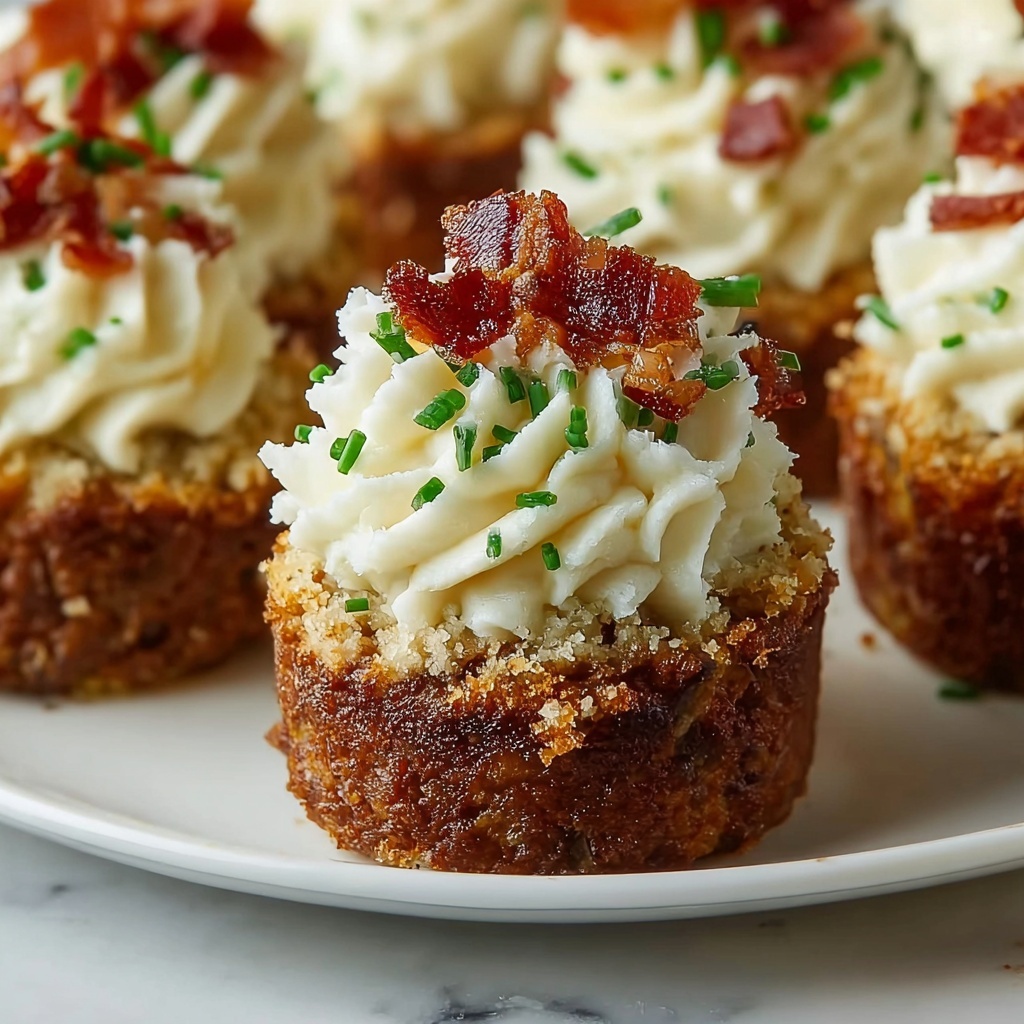 Mini Meatloaf Muffins with Mashed Potato Frosting Recipe - Recipe Image