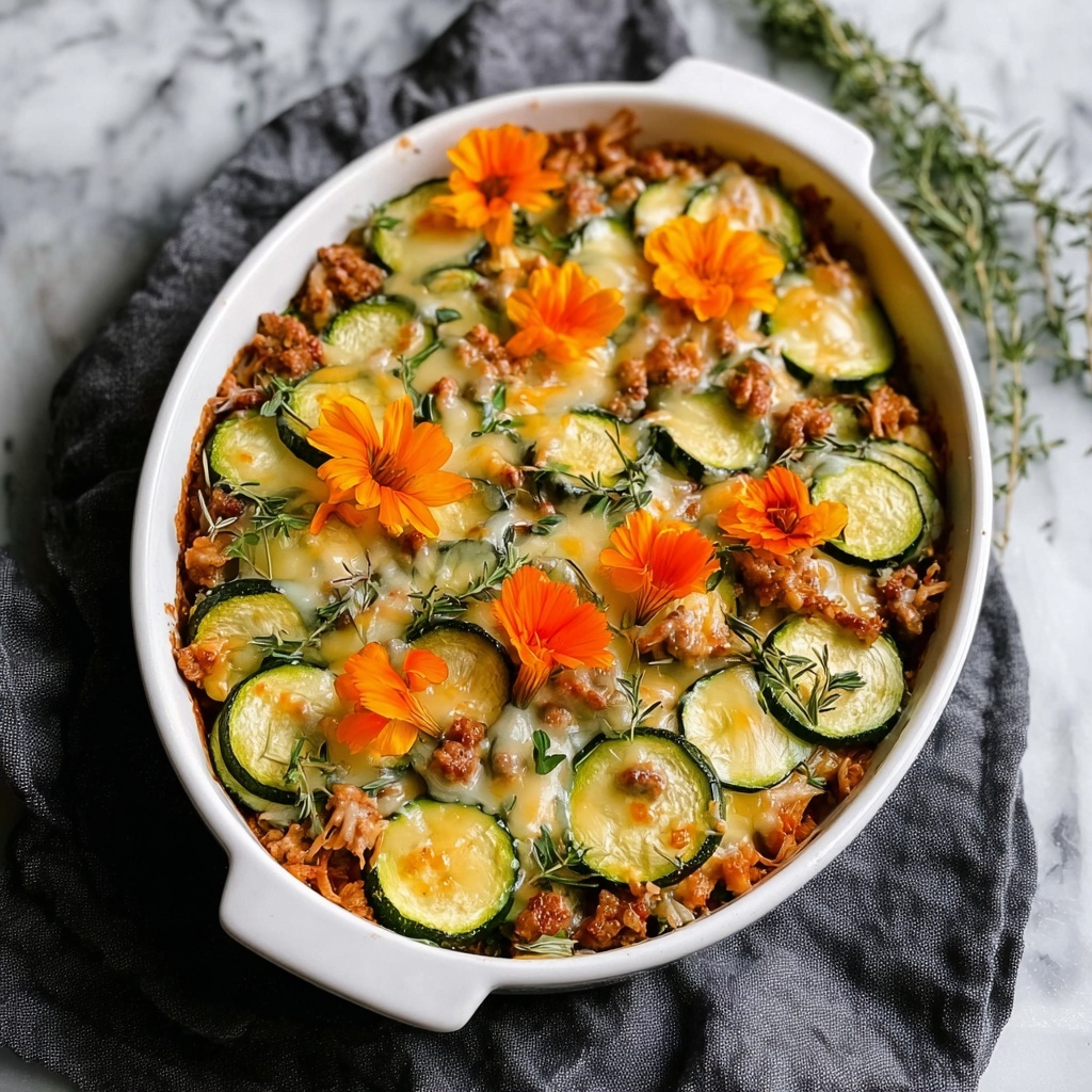 Savory Ground Turkey Zucchini Casserole Recipe - Recipe Image