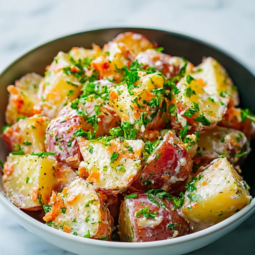 Healthy Potato Salad with Bacon and French Dressing Recipe - Recipe Image