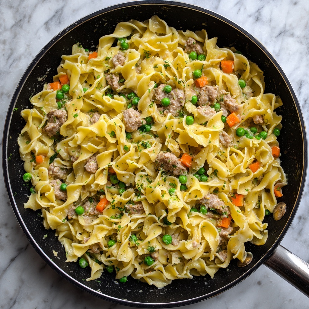 Chicken Pot Pie Noodle Skillet Recipe - Recipe Image