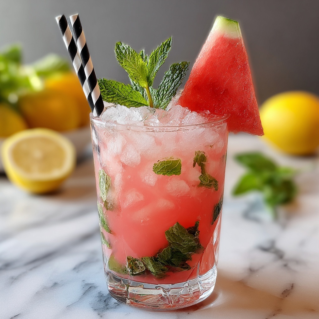 Watermelon Mint Lemonade Recipe - Recipe Image