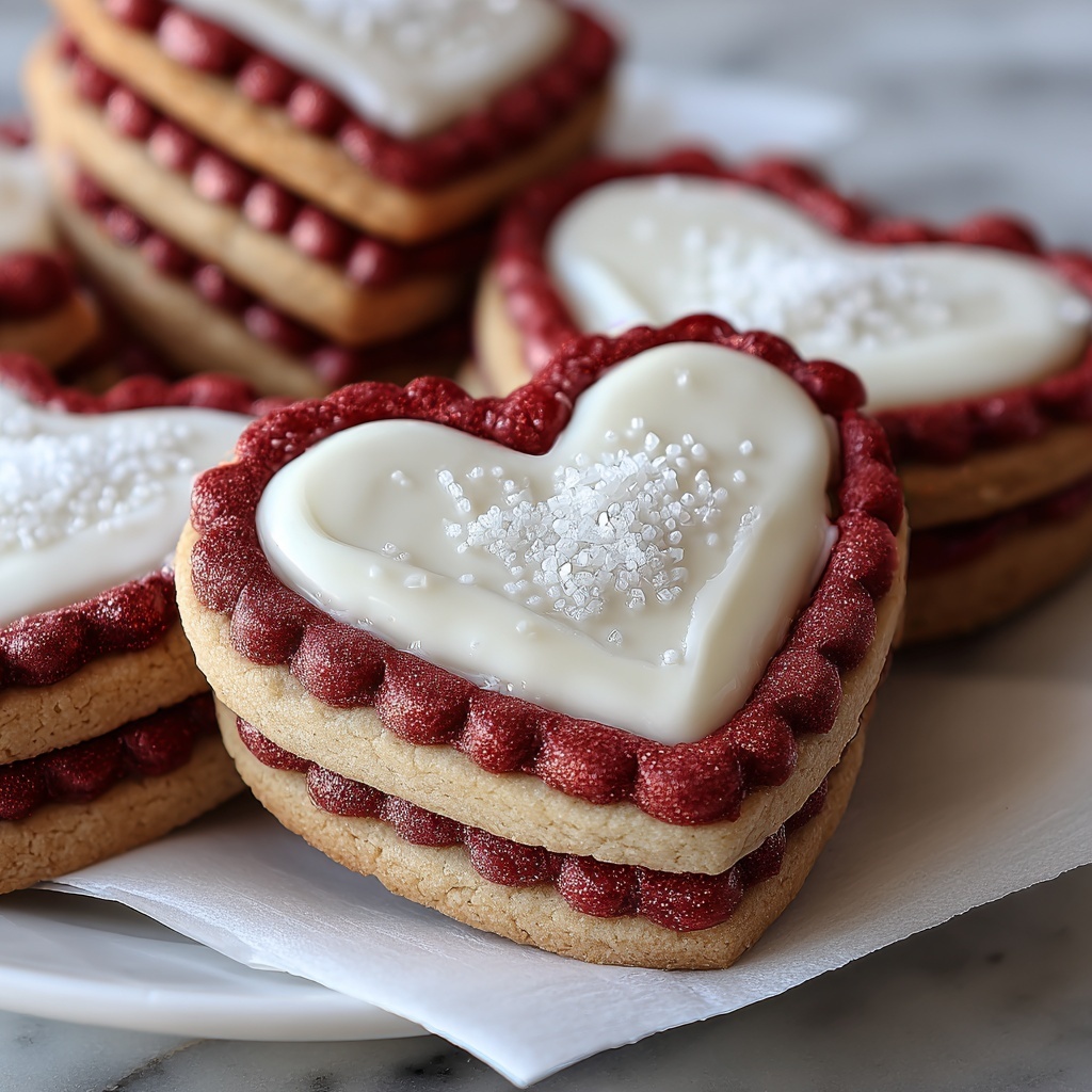 Red Velvet Linzer Cookies Recipe - Recipe Image